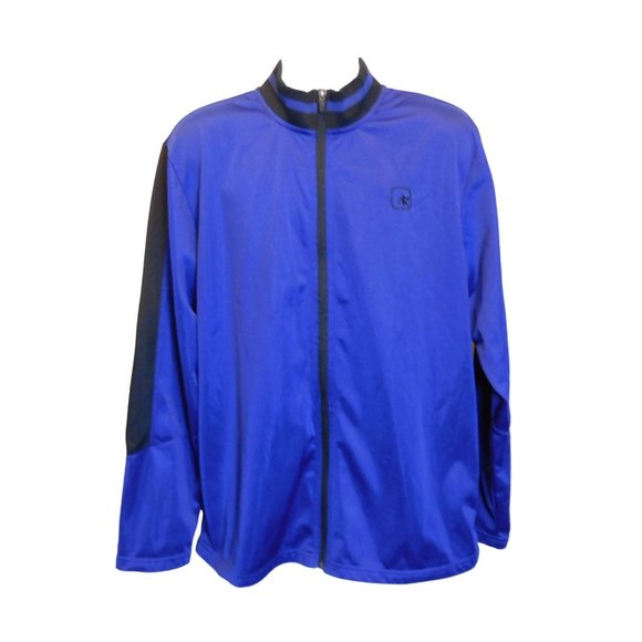 And1 Men's Activewear Track Jacket Blue/Black Colorblock Full Zip Sz. XL Pockets - Picture 1 of 7